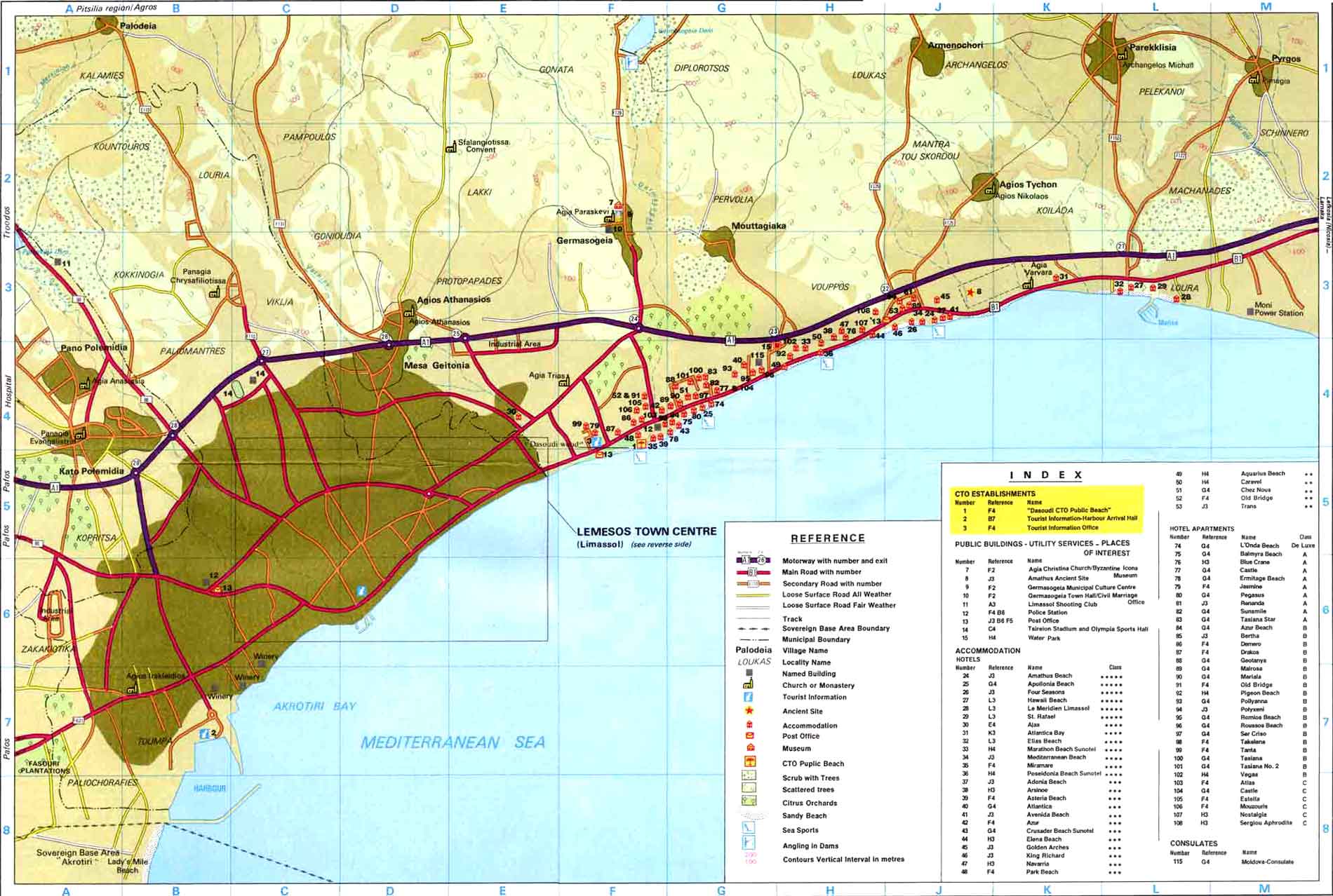 limassol map tourist